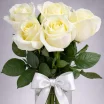 Букет из белых роз 50 см под ленту 2